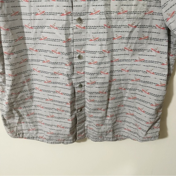 Woolrich Mens Gray  Button Up Short Sleeve Shirt Boats Outdoors Size XL - Picture 6 of 7